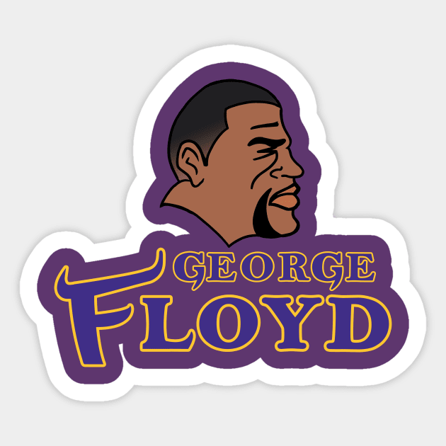 George Floyd the Viking Sticker by Mike Hampton Art